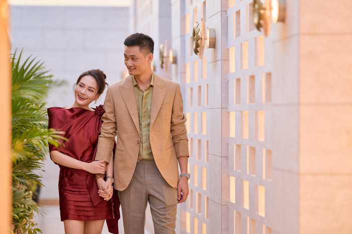Sau hơn 15 năm đồng hành, Bảo Thanh và ông xã xây dựng cuộc sống gia đình kín tiếng nhưng hạnh phúc bên hai con. Ảnh: FBNV.