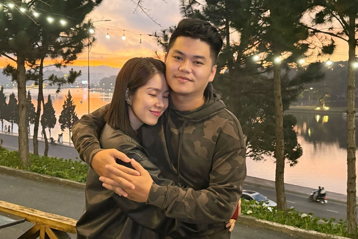 Lê Phương và chồng Trung Kiên. Ảnh: FBNV