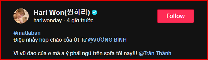 Nữ ca sĩ hài hước tuyên bố sau khi bị Trấn Thành 'tát mặt' khi bắt trend này.