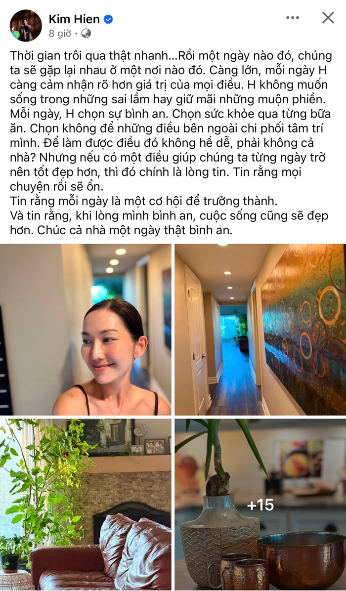 Kim Hiền chia sẻ. Ảnh: Chụp màn hình FBNV