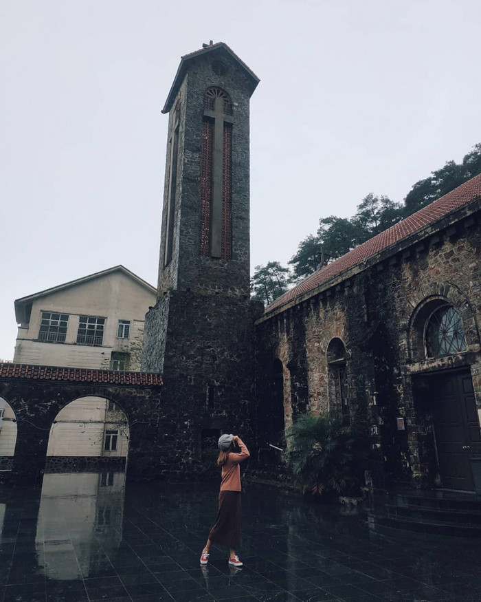 Nhà thờ đá Tam Đảo. Ảnh: @thaomieee9782.