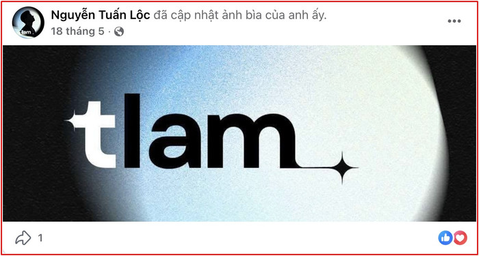 Hoài Lâm cập nhật ảnh bìa với tên mới là tlam.