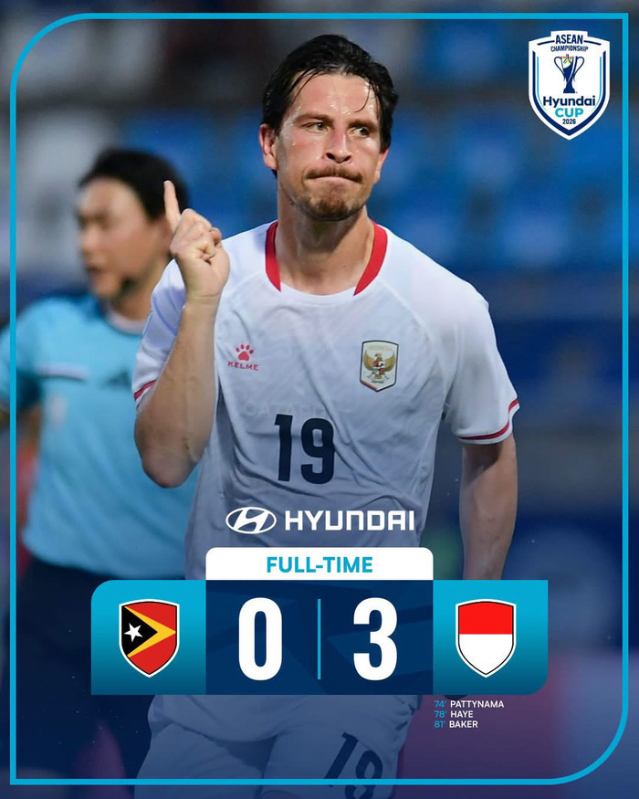 Chiến thắng 3-0 của Indonesia trước Timor Leste khiến cục diện bảng A thay đổi, tuyển Việt Nam tạm rơi xuống vị trí thứ ba. Ảnh: ASEAN United FC