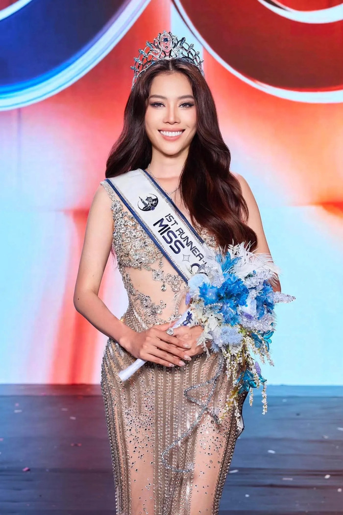 Nam Em có màn tái xuất ấn tượng khi đạt ngôi vị Á khôi 1 tại cuộc thi Miss Cosmo 2026 (Ảnh: BTC).