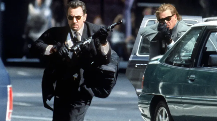Robert De Niro và Val Kilmer trong phim Heat. Ảnh: Warner Bros.