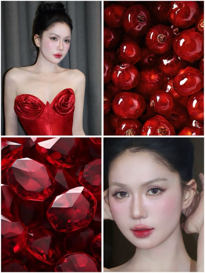 Diện váy đỏ quyền lực, Ngọc Trinh tôn trọn làn da trắng sứ và bờ vai gợi cảm. (Nguồn: FBNV)