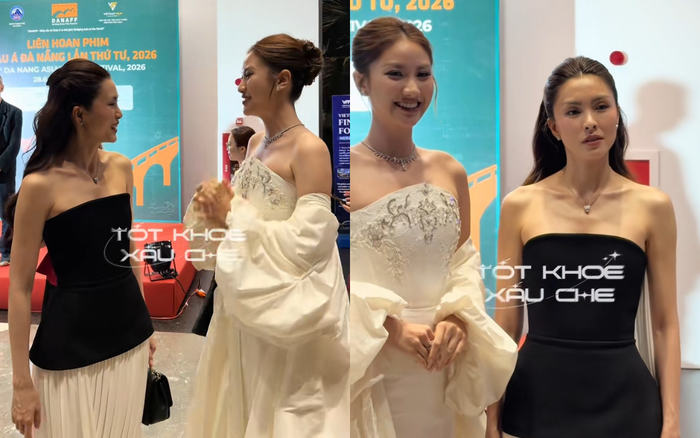 Tăng Thanh Hà vui vẻ trò chuyện, chụp hình với Phương Linh. Ảnh: totkhoexaucheshowbiz