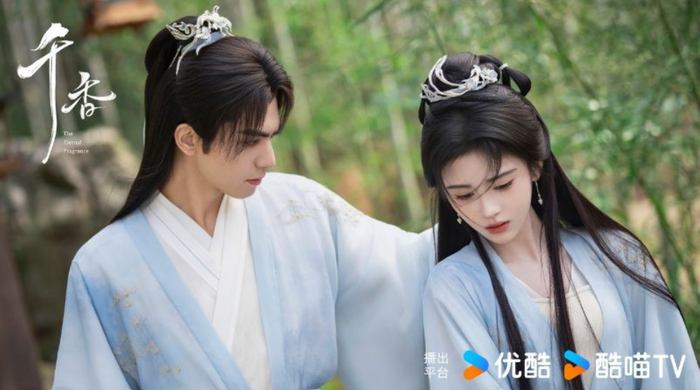 Cúc Tịnh Y cùng Thiên Hương vươn lên dẫn đầu bảng xếp hạng chỉ số phát sóng web drama do Sohu công bố. Ảnh: Sohu.