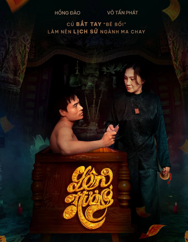 Hồng Đào và Võ Tấn Phát trong phim Lên Hương. (Ảnh: FBNV)