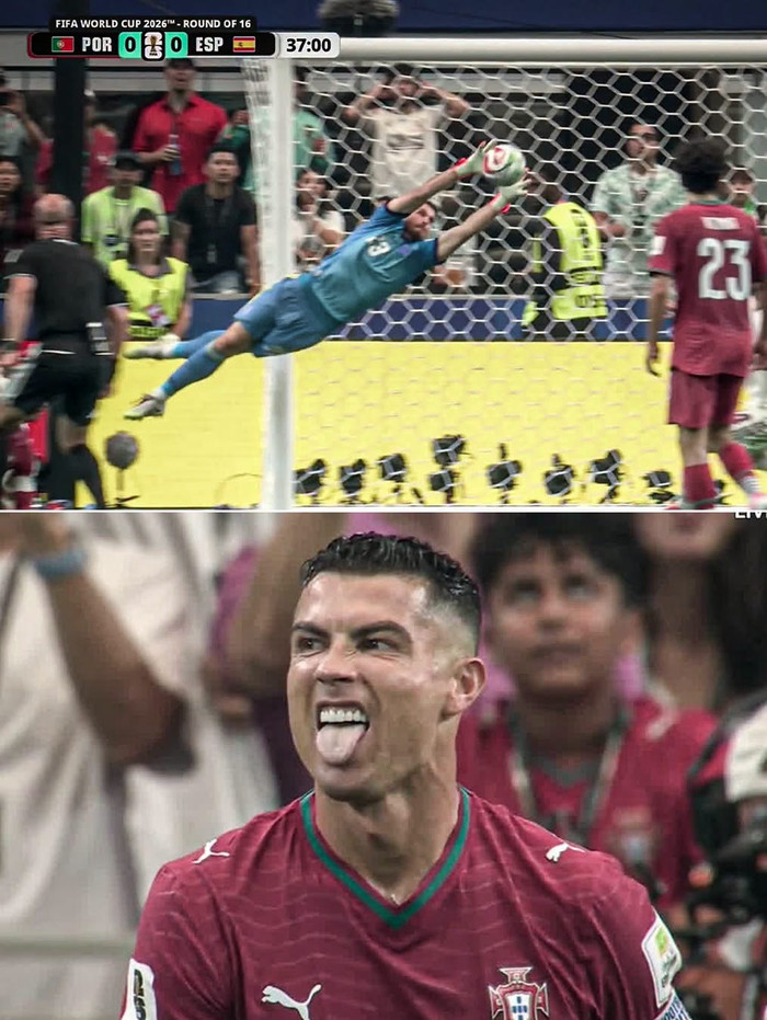 Cristiano Ronaldo khép lại kỳ World Cup cuối cùng bằng thất bại trước Tây Ban Nha, giấc mơ vô địch mãi dang dở. Ảnh: ESPN