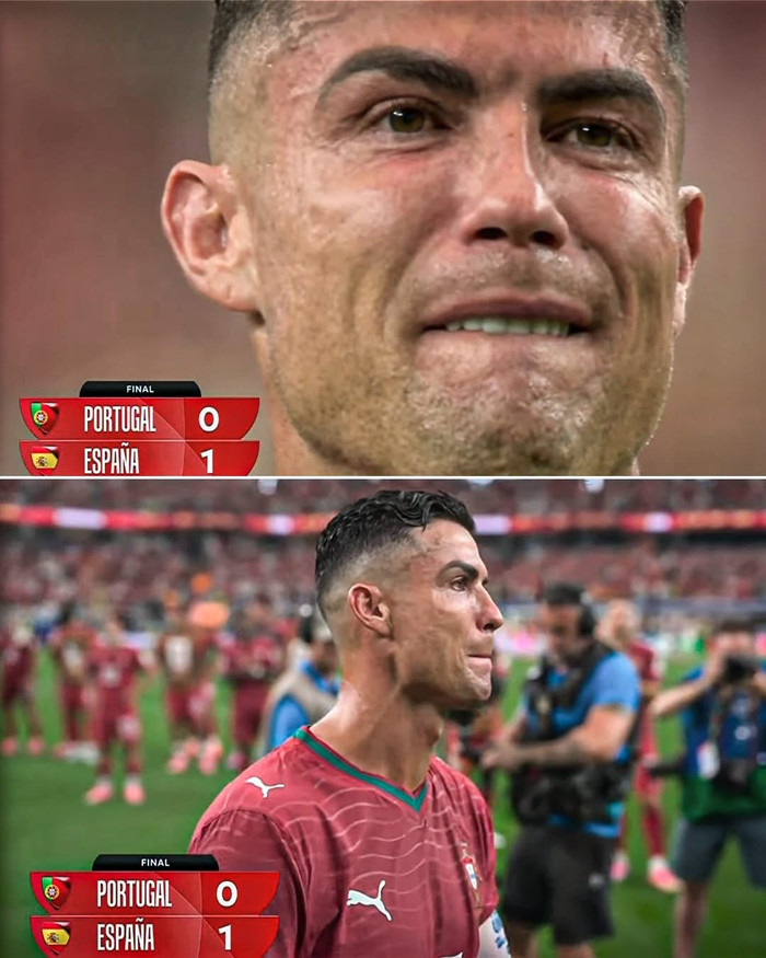 Cristiano Ronaldo bật khóc sau thất bại trước Tây Ban Nha, khép lại hành trình World Cup cuối cùng trong sự nghiệp. Ảnh: ESPN