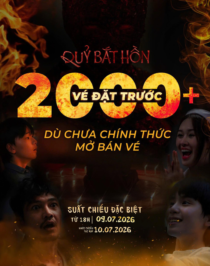 Quỷ Bắt Hồn của Quang Tuấn đã ghi nhận hơn 2.000 lượt vé đặt trước.&nbsp;Ảnh: NSX