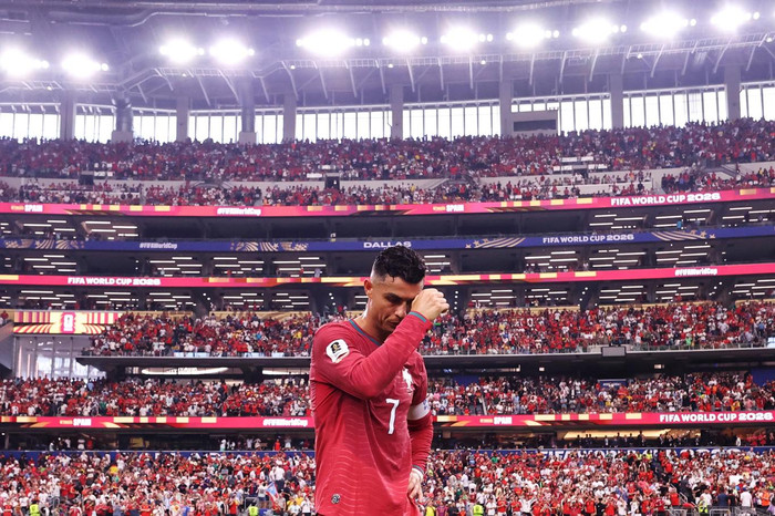 Siêu sao người Bồ Đào Nha Cristiano Ronaldo chính thức xác nhận không trở lại ở kỳ World Cup thứ bảy sau khi đội tuyển nước này dừng bước trước Tây Ban Nha tại vòng 1/8. Ảnh: FIFA