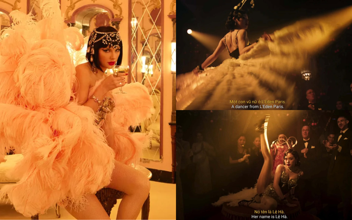 Trang phục của Lý Lệ Hà gây tranh cãi vì mang đậm màu sắc của các showgirl phương Tây.