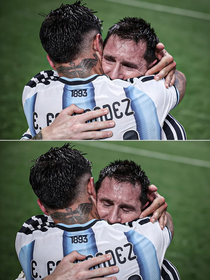Lionel Messi trải qua một đêm không ai có thể quên, bật khóc rồi trở thành người hùng đưa Argentina vào tứ kết và lập hàng loạt kỷ lục vô tiền khoáng hậu ở World Cup. Ảnh: ESPN