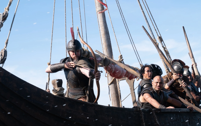 Tài tử Matt Damon thủ vai chính Odysseus trong hành trình vượt qua muôn vàn thử thách để tìm đường trở về quê hương. Ảnh: Variety