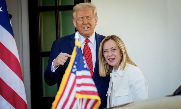 Tổng thống Mỹ Donald Trump và Thủ tướng Ý Giorgia Meloni trong một lần gặp mặt ở Nhà Trắng vào năm 2025. Ảnh: Getty