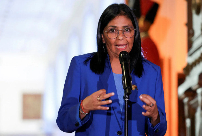 Tổng thống lâm thời Delcy Rodriguez&nbsp; (Ảnh: REUTERS)&nbsp;