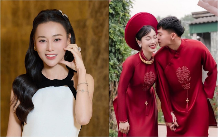 Diễn viên Phương Oanh và vợ chồng cầu thủ Hồ Văn Cường.