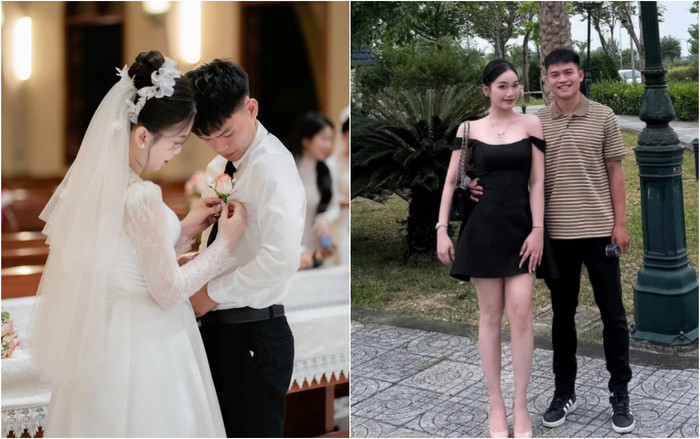 Cô giáo Nguyễn Linh - bà xã cầu thủ Hồ Văn Cường.