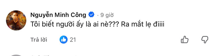 Bình luận của nhà thiết kế Nguyễn Minh Công dưới bài đăng của Phương Mỹ Chi.