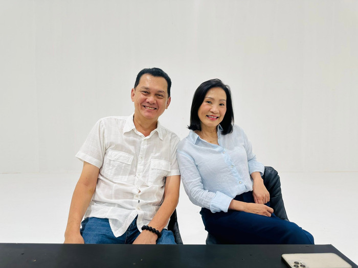 NSƯT Hữu Châu hài hước nhắn nhủ và nhắc lại lời hứa đến thăm lớp học diễn xuất của người bạn thân Hồng Đào. Ảnh: FBNV