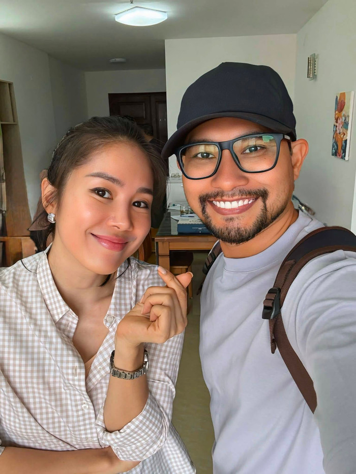 Lê Phương hội ngộ Huỳnh Đông, gợi nhớ mối duyên màn ảnh trong Vó ngựa trời Nam. Ảnh: FBNV