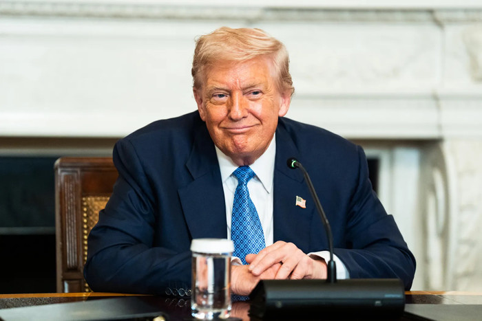 Tổng thống Donald Trump trong Phòng ăn Quốc gia của Nhà Trắng vào ngày 8 tháng 8 năm 2025. (Ảnh: Demetrius Freeman/The Washington Post/Getty Images)&nbsp;