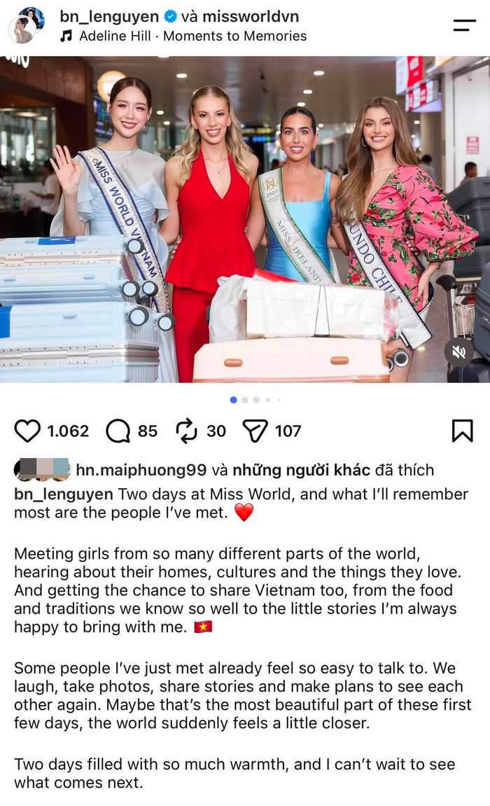 Phản ứng từ Mai Phương dành cho Bảo Ngọc tại Miss World nhận sự quan tâm của nhiều khán giả.