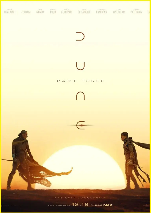 Dune 3 là phần thứ ba của loạt phim Dune, tác phẩm tiếp tục đẩy cuộc chiến quyền lực trong đế chế lên cao trào. Ảnh: NSX