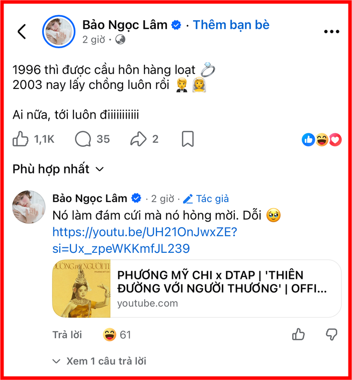 Lâm Bảo Ngọc cũng không nằm ngoài sự thích thú dành cho sản phẩm mới của Phương Mỹ Chi.