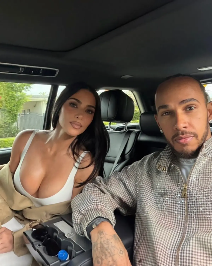 Lewis Hamilton và Kim Kardashian.