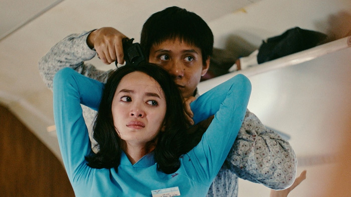 Tạo hình nhân vật của Bảo Định trong phim 'Tử Chiến Trên Không'.
