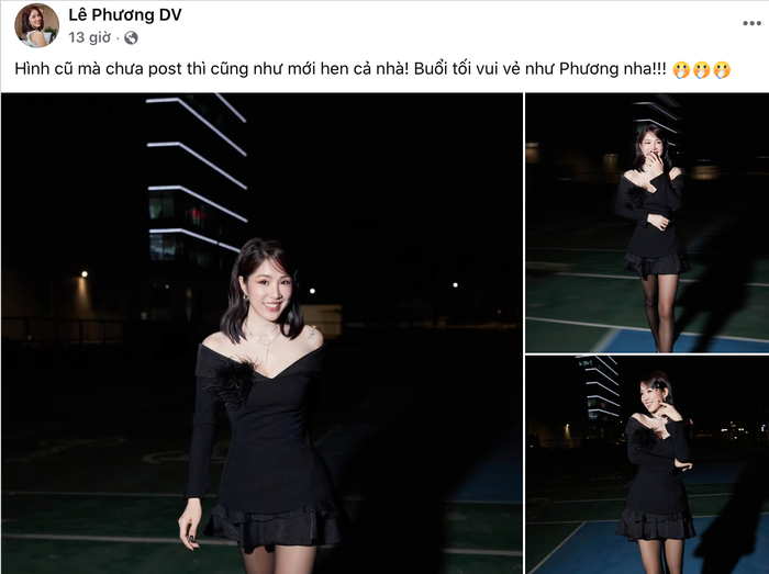 Lê Phương đăng tải hình ảnh trên trang cá nhân. Ảnh: Chụp màn hình FBNV