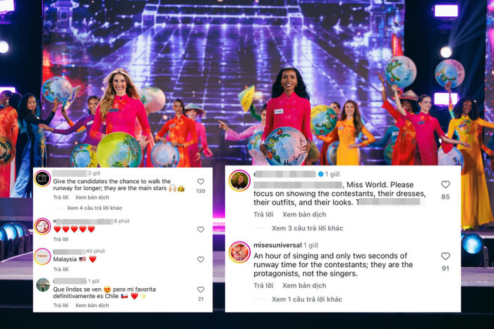 Khán giả quốc tế phản ứng bên dưới bài đăng của Miss World về lễ khai mạc.