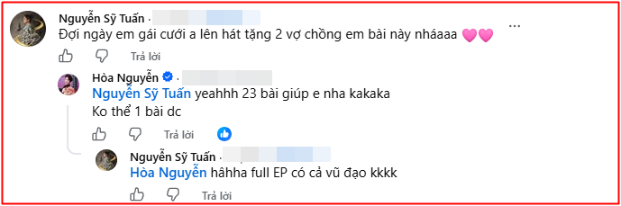 Màn tương tác giữa Tuấn Cry và Hòa Minzy nhận được sự quan tâm đặc biệt từ khán giả (Ảnh chụp màn hình FBNV)&nbsp;