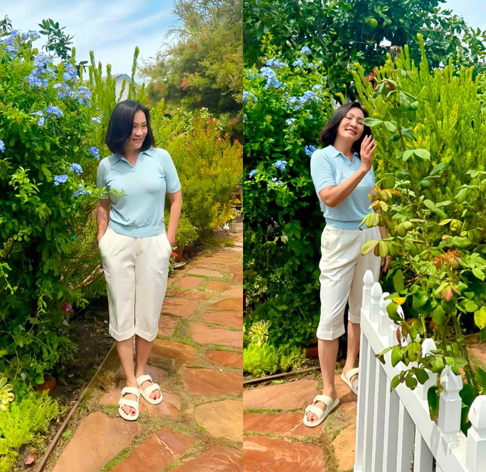 Hồng Đào trở về Mỹ sau quãng thời gian bận rộn với các dự án phim ảnh tại Việt Nam. Ảnh: FBNV