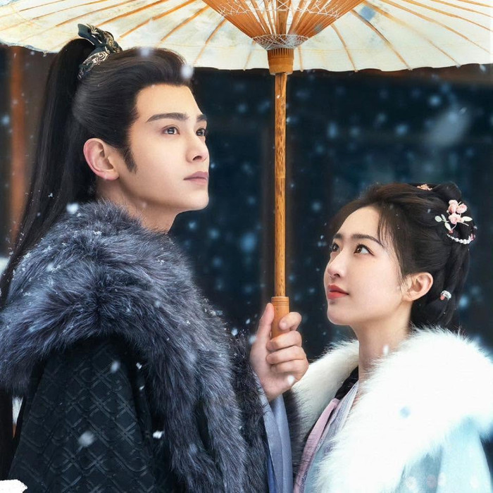 Đinh Vũ Hề và Đặng Ân Hy từng tạo nên cặp đôi ăn ý trong Trường Lạc Khúc. Ảnh: Weibo.