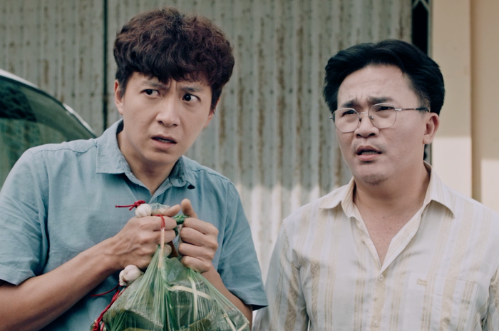 Đại Nghĩa (bên phải) và Ngô Kiến Huy trong 'Tìm xác: Ma không đầu'.