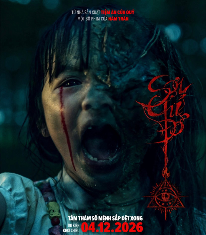 Poster mới của Sợi Chỉ Đỏ gây ám ảnh với hình ảnh gương mặt biến dạng. Ảnh: NSX.