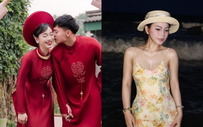 Cô giáo Nguyễn Linh - bà xã của cầu thủ Hồ Văn Cường.&nbsp;