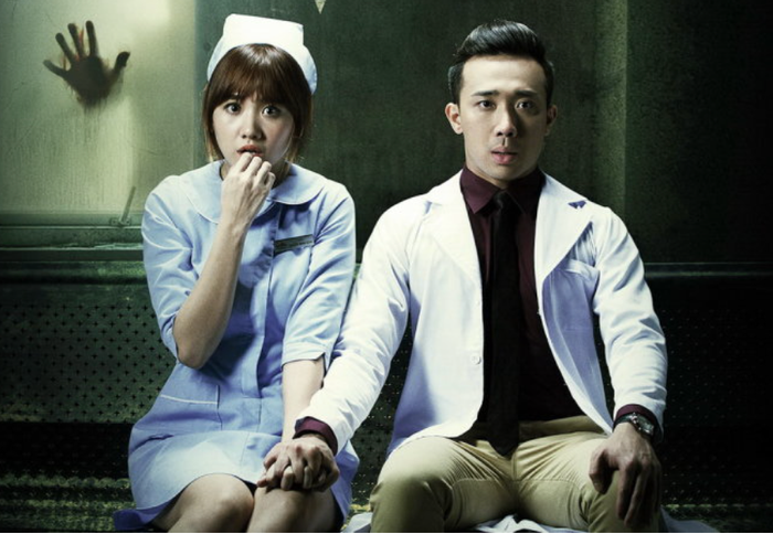 Trấn Thành và Hari Won trong phim Bệnh Viện Ma.