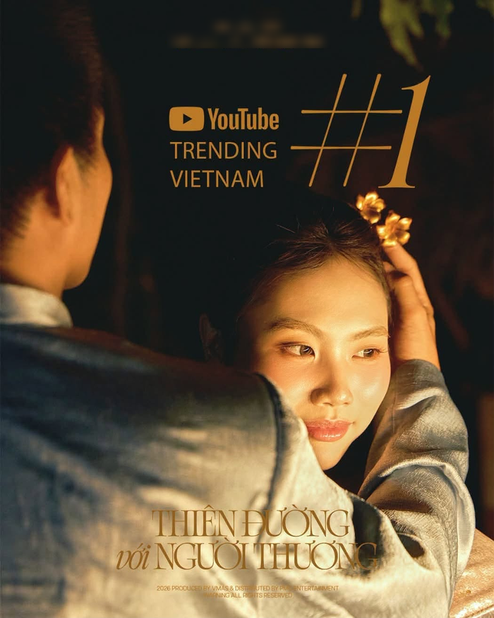 MV Thiên đường với người thương của Phương Mỹ Chi chính thức đạt #1 trending YouTube Việt Nam.