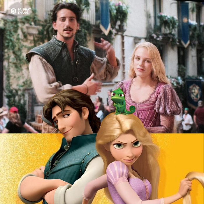 Teagan Croft và Milo Manheim lần lượt hóa thân thành Rapunzel và Flynn Rider trong phiên bản live action của Tangled. Ảnh: Đài Phát Thanh.