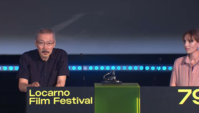 Đạo diễn Hong Sang Soo tại Liên hoan phim Lorcano. Ảnh: Lorcano Film Festival&nbsp;