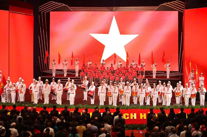 Nghi lễ chào cờ tại lễ khai giảng năm học 2025-2026