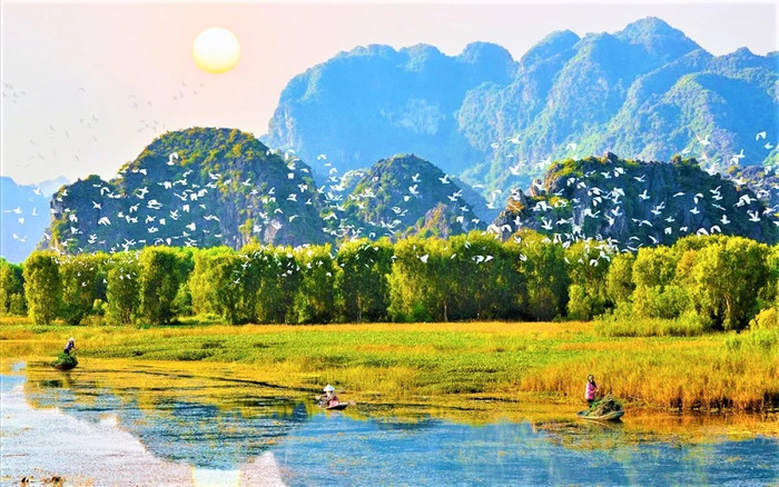 Cảnh đẹp ở Thung Nham - Ninh Bình. Ảnh: Sưu tầm