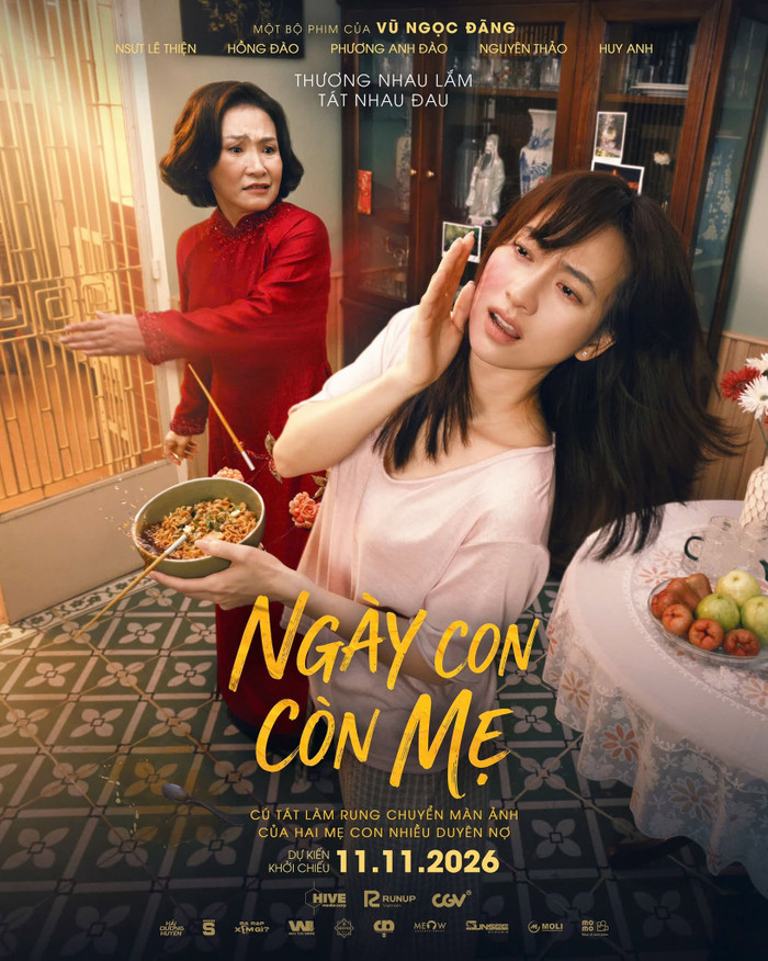 Hồng Đào tái hợp Phương Anh Đào, hứa hẹn mang đến câu chuyện mẹ con nhiều cảm xúc trên màn ảnh rộng. Ảnh: FBNV