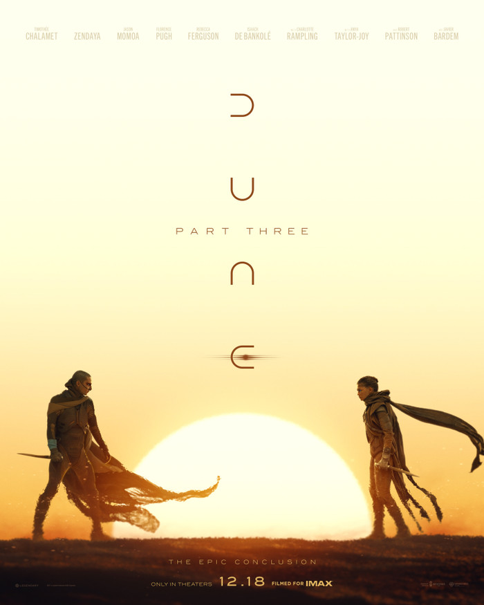 Dune: Part Three cũng dự kiến ra rạp vào ngày 18/12.