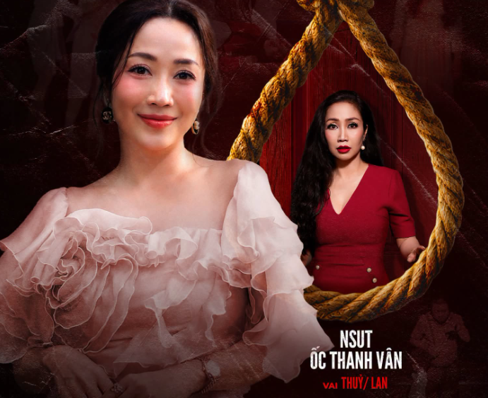 Người Vợ Ma kết hợp câu chuyện gia đình với màu sắc kinh dị, từng trở thành một trong những vở diễn ăn khách của Sân khấu Hồng Vân. Ảnh: FBNV.